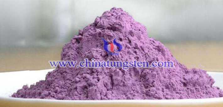 submicron grain size violet tungsten oxide picture