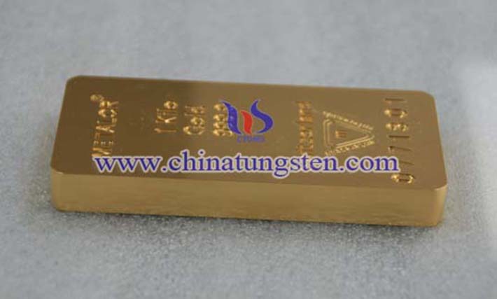 gold plated tungsten bar picture