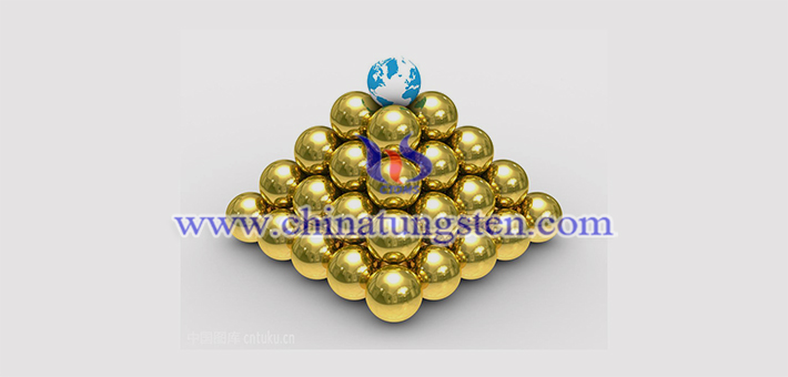 gold plated tungsten alloy ball picture