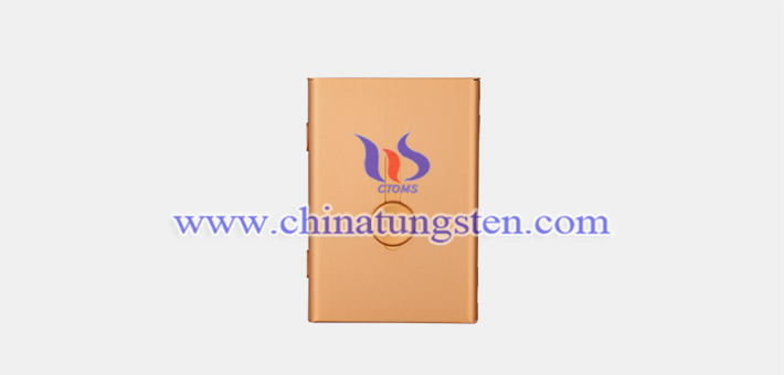 gold plated tungsten alloy business card holder picture