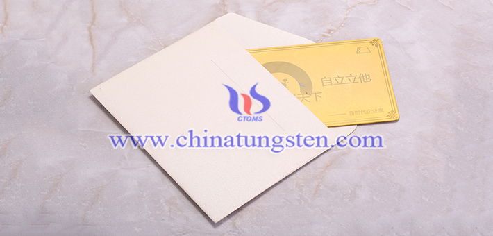 gold plated tungsten alloy business card picture