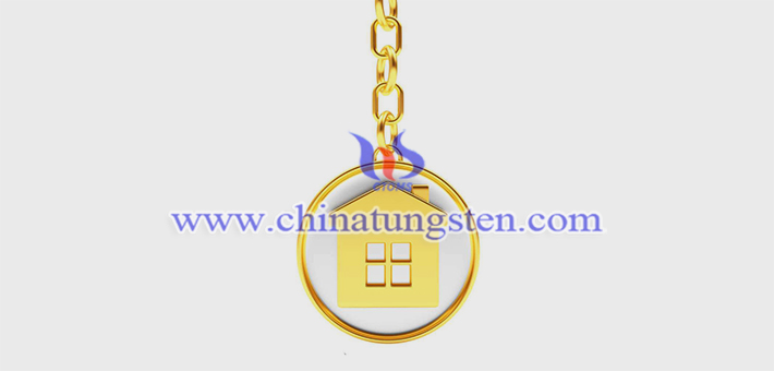 gold plated tungsten alloy key chain picture