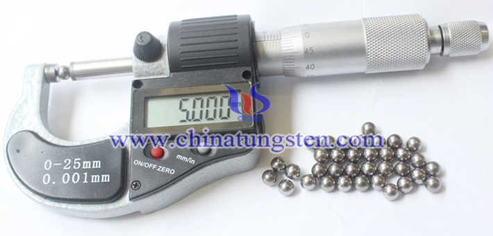 φ5.0mm tungsten alloy ball picture