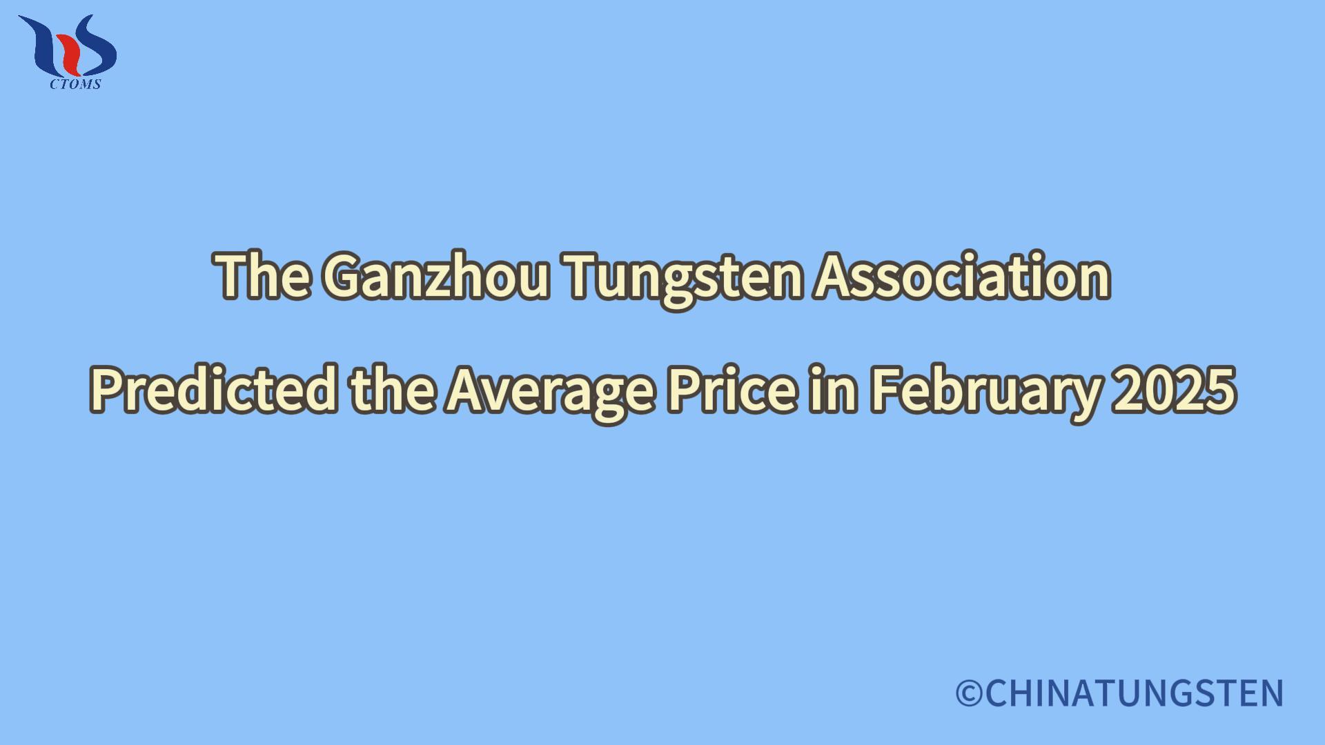 the ganzhou tungsten association predicted the average price in february 2025