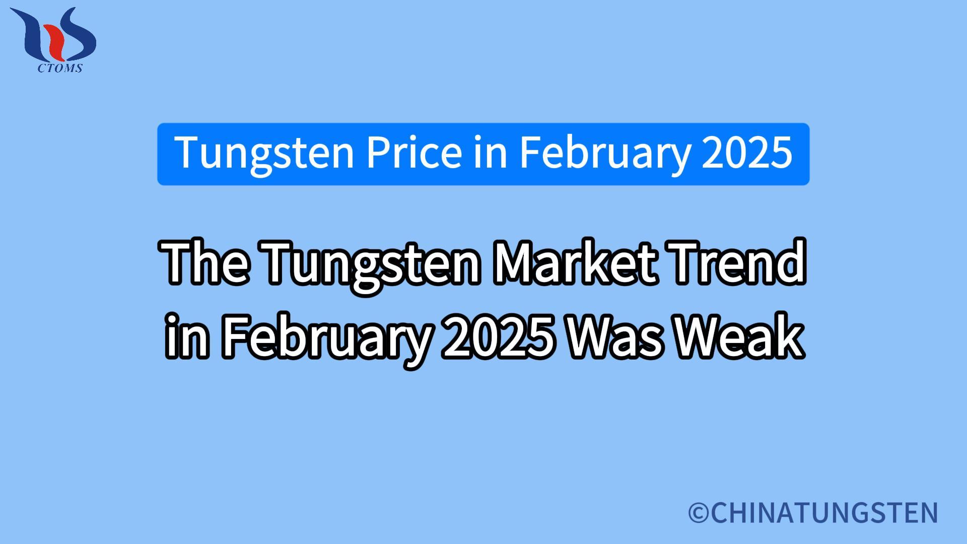the tungsten market trend in february 2025 was weak