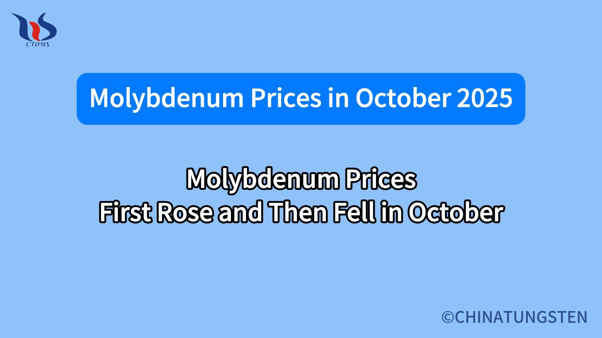 What will the molybdenum price be in october 2025