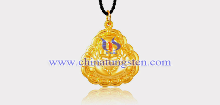 鎢合金鍍金佛主吊墜圖片