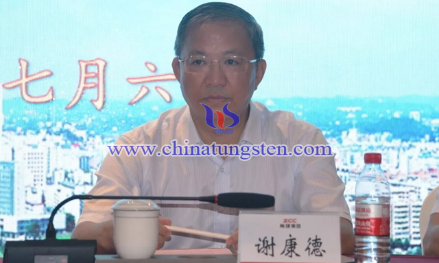 中國鎢業(yè)協(xié)會(huì)主席團(tuán)主席、中鎢高新材料股份有限公司總經(jīng)理、黨委副書記謝康德講話 